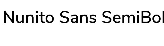 Nunito Sans SemiBold font preview