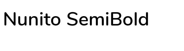 Nunito SemiBold font preview