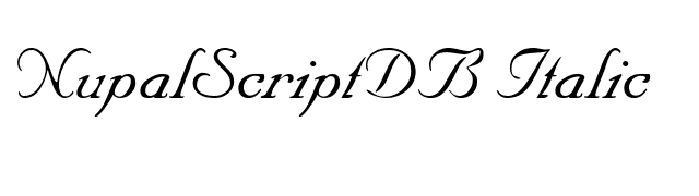 NupalScriptDB Italic font preview