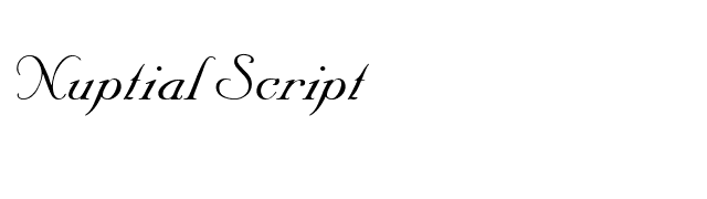 Nuptial Script font preview