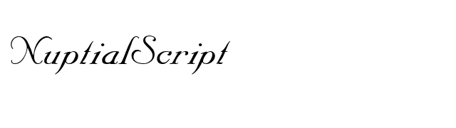 NuptialScript font preview