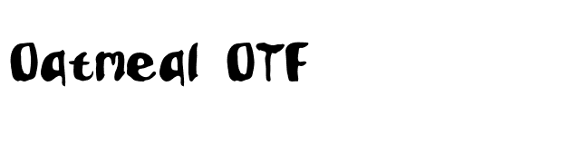 Oatmeal OTF font preview