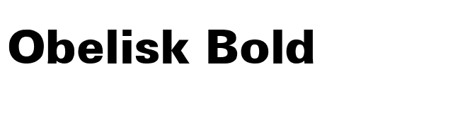 Obelisk Bold font preview