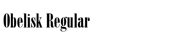 Obelisk Regular font preview