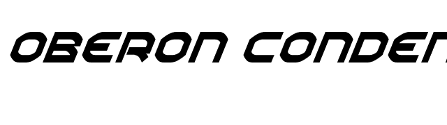Oberon Condensed Italic font preview