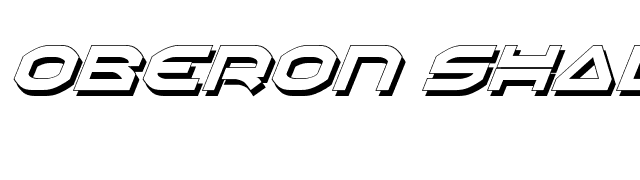 Oberon Shadow Italic font preview