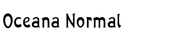 Oceana Normal font preview