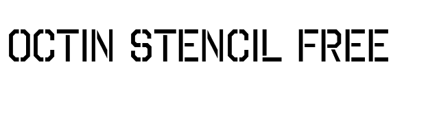 Octin Stencil Free font preview