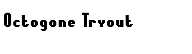 Octogone Tryout font preview