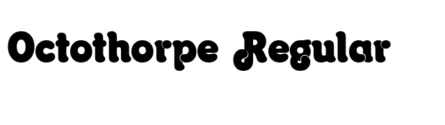 Octothorpe Regular font preview