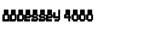 Oddessey 4000 font preview
