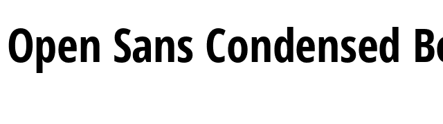 Open Sans Condensed Bold font preview