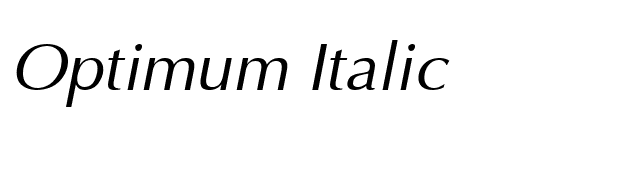 Optimum Italic font preview
