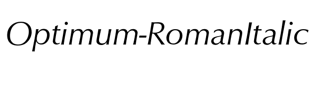 Optimum-RomanItalic font preview