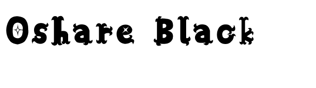 Oshare Black font preview