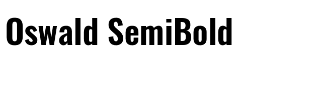 Oswald SemiBold font preview