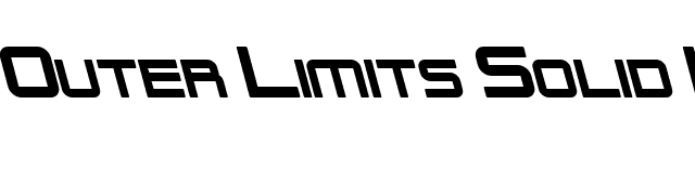 Outer Limits Solid Italic font preview
