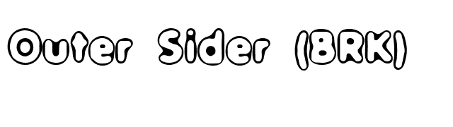 Outer Sider (BRK) font preview