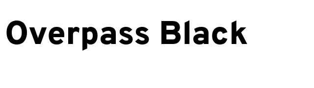 Overpass Black font preview