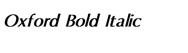 Oxford Bold Italic font preview