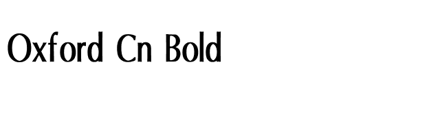 Oxford Cn Bold font preview