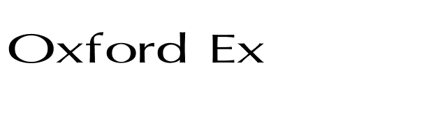 Oxford Ex font preview