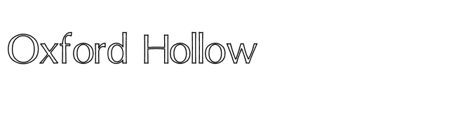 Oxford Hollow font preview