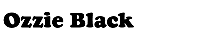 Ozzie Black font preview