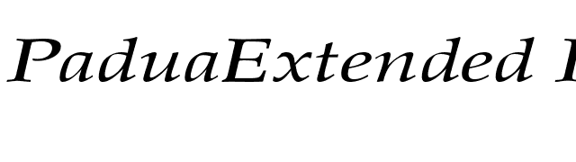 PaduaExtended Italic font preview