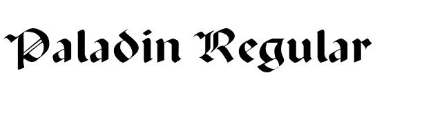 Paladin Regular font preview