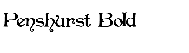 Penshurst Bold font preview