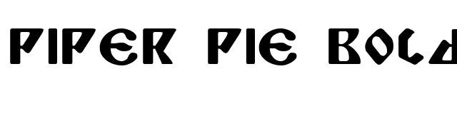 Piper Pie Bold Expanded font preview