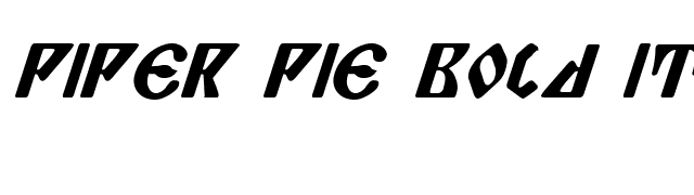 Piper Pie Bold Italic font preview