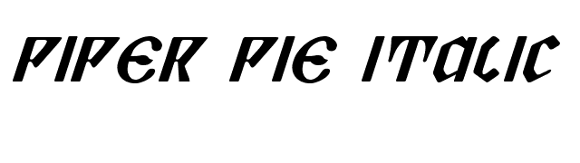 Piper Pie Italic font preview