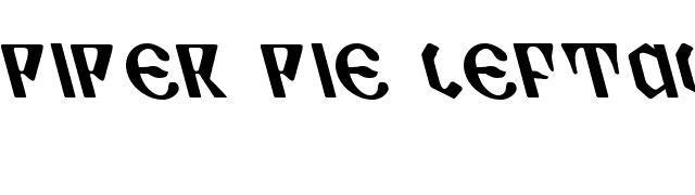 Piper Pie Leftalic font preview