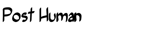 Post Human font preview