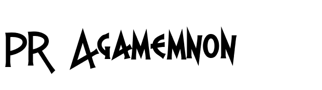 PR Agamemnon font preview