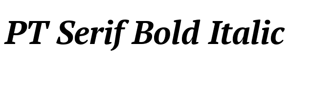 PT Serif Bold Italic font preview