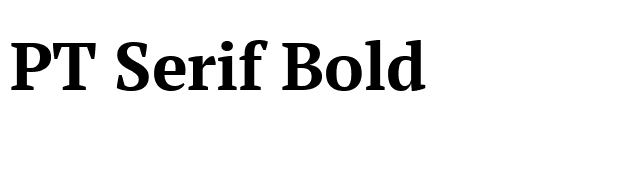 PT Serif Bold font preview