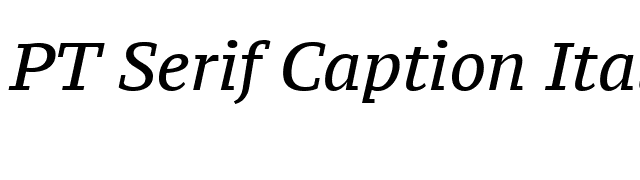 PT Serif Caption Italic font preview