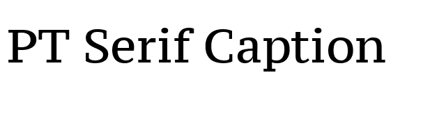 PT Serif Caption font preview