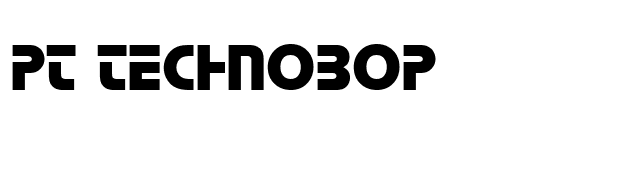 PT Technobop font preview