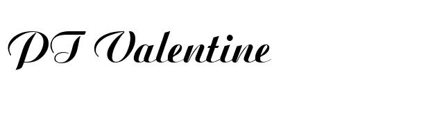 PT Valentine font preview
