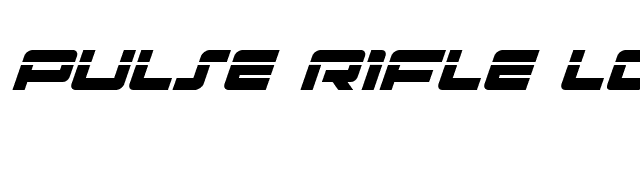 Pulse Rifle Laser Italic font preview