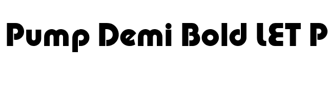 Pump Demi Bold LET Plain1.0 font preview