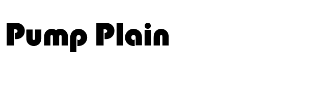Pump Plain font preview