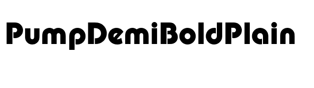 PumpDemiBoldPlain font preview