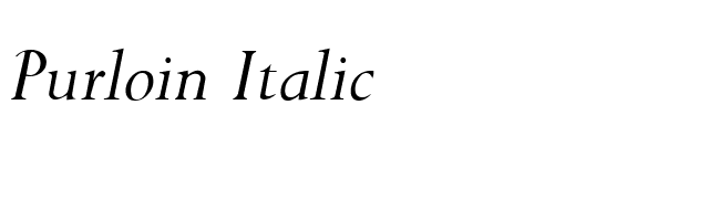 Purloin Italic font preview