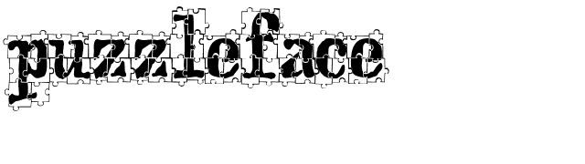 puzzleface font preview