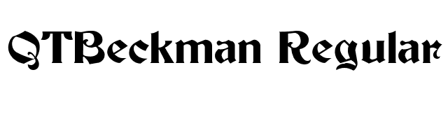 QTBeckman Regular font preview